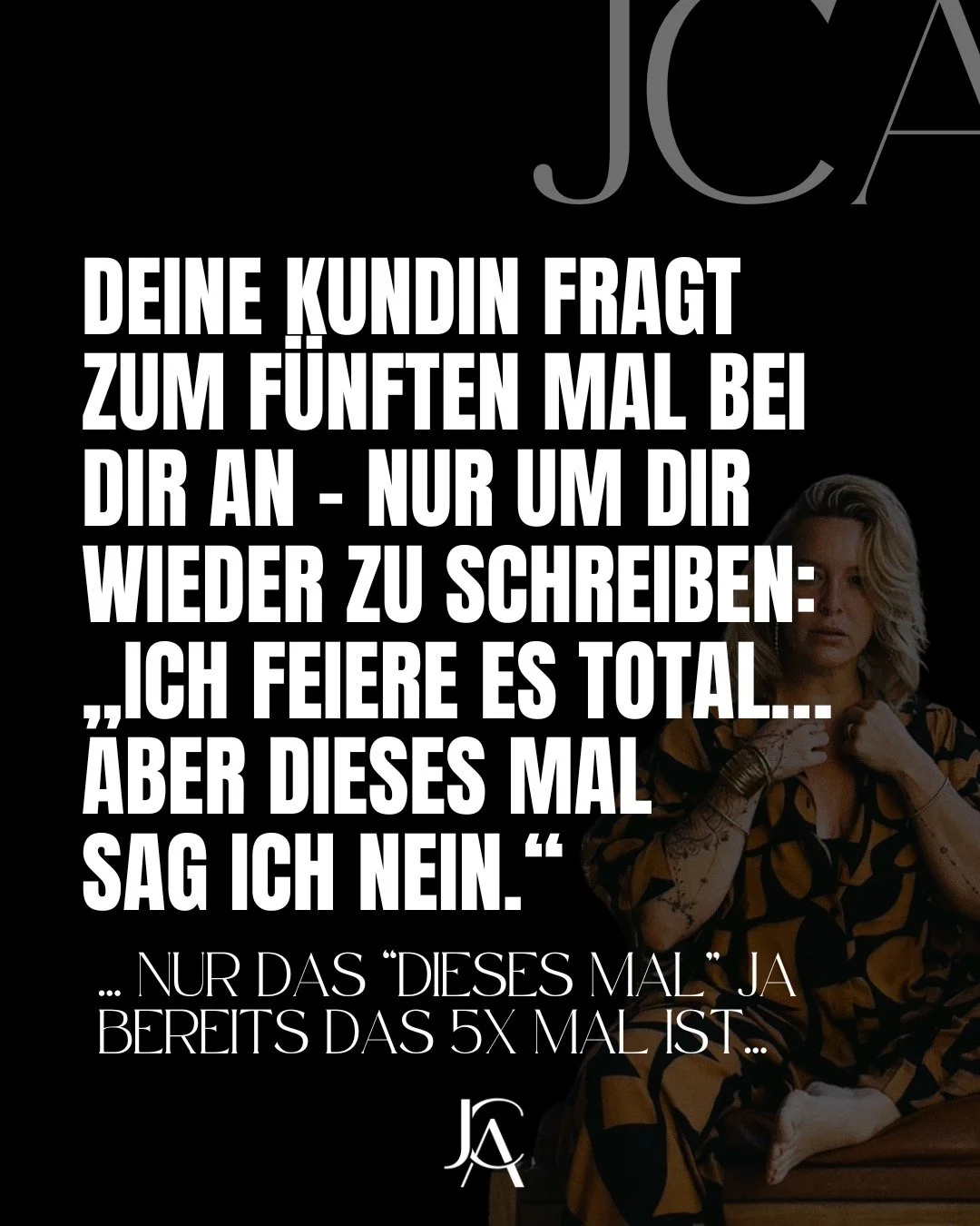 Sie fragt wieder an. Zum f&uuml;nften Mal. Und du wei&szlig;t schon, bevor du die Nachricht &ouml;ffnest, was drinsteht. Dieses: &bdquo;Ich feier&rsquo;s total, aber dieses Mal sag ich nein. // Ne, gerade passt es doch nicht. // Ich f&uuml;hls gerade