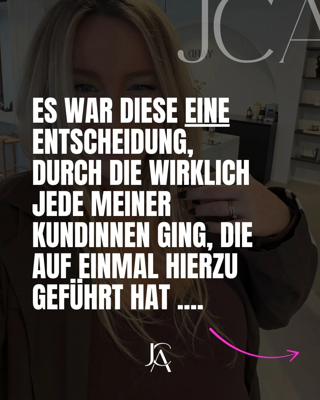 Jede Entscheidung die sich f&uuml;r mich zu gro&szlig; - zu weit entfernt - zu &bdquo;ich bin noch nicht soweit&ldquo; angef&uuml;hlt hat, war mein Sprungbrett in meiner eigenen Entwicklung und meinem Erfolg.

Genau daf&uuml;r hab ich dir einen free 