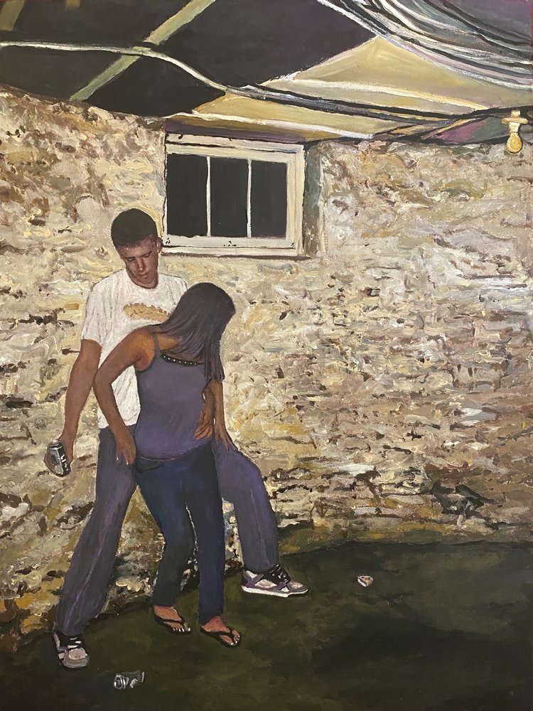 Jordan, Sullivan, House Party I, 2024.
Acrylic on Canvas, 18 x 24”