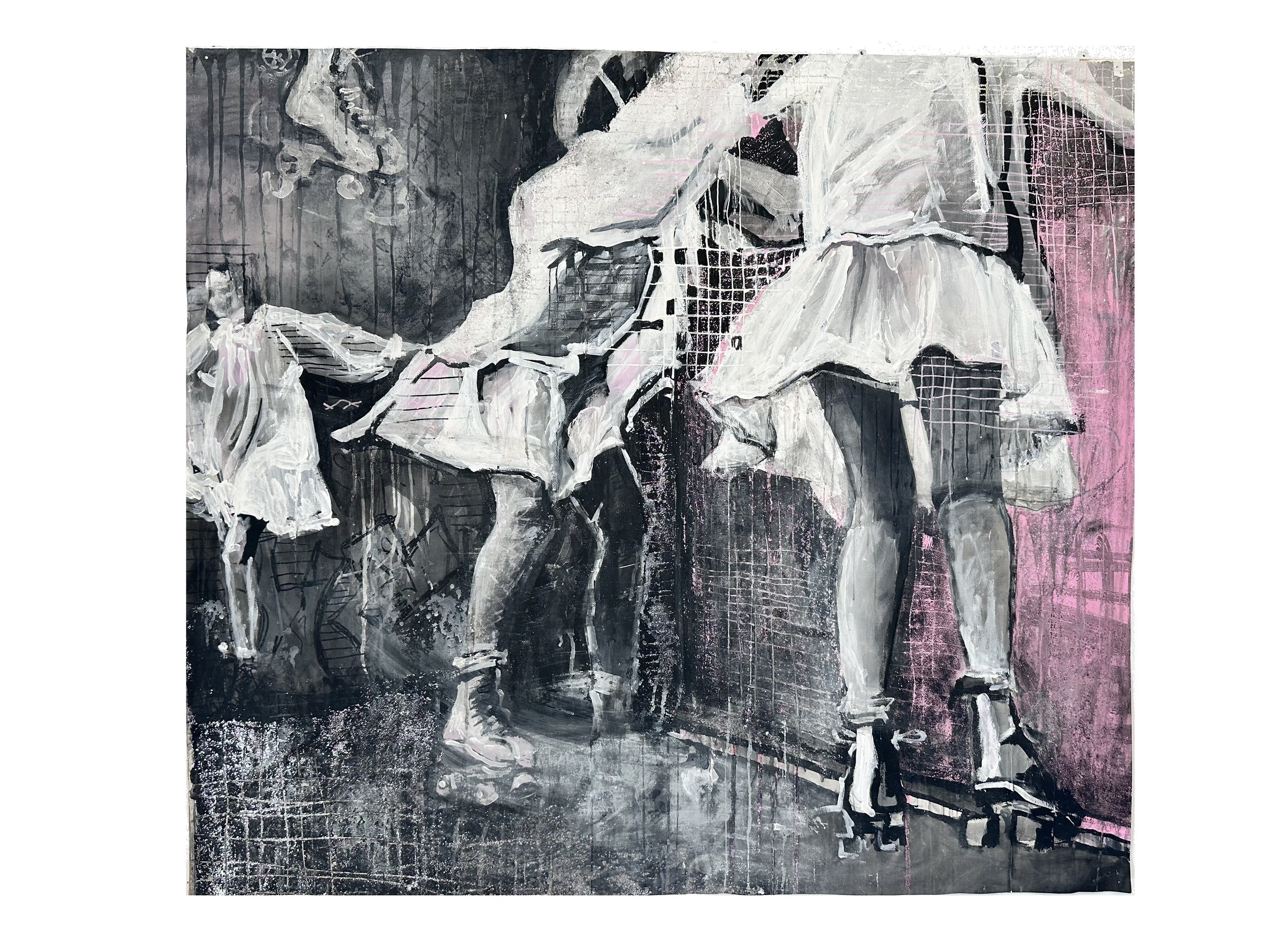 Rachel Mondshine, Sugar Trace, 2024.
Mixed Media on Paper, 38 x 48”