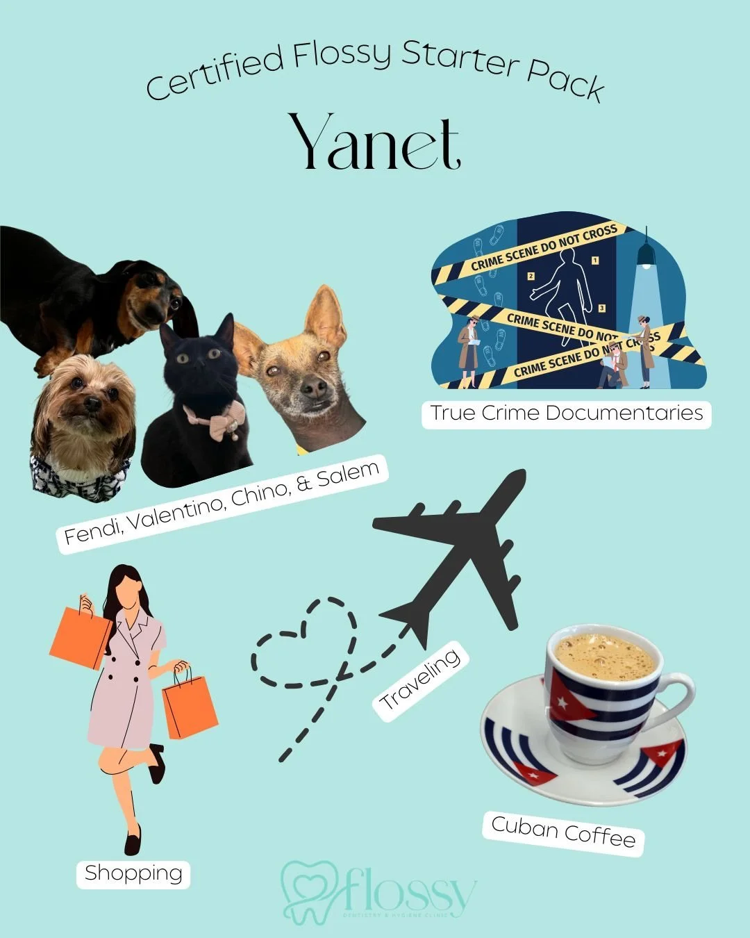 Flossy Fam starter packs 🩵 ✨ 
Who are you vibing with the most? 👉👈 

#oralhygienetips #torontodentist #flossy #starterpack