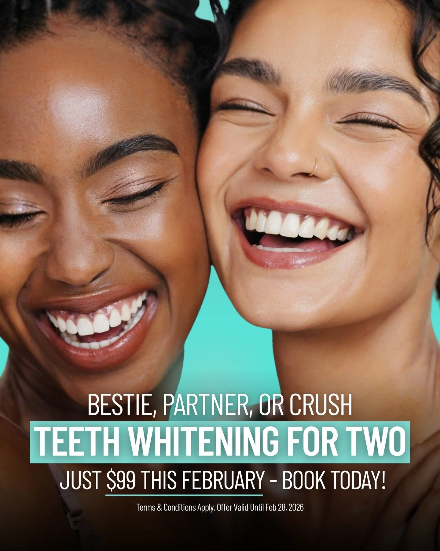 ✨ DOUBLE THE GLOW ✨
Teeth whitening for TWO for just $99 🤍
Bring your bestie, your partner&hellip; or your crush 👀

Our professional whitening at Flossy Dentistry &amp; Hygiene in Midtown Toronto gives you a brighter, stain-lifting smile in a cozy,