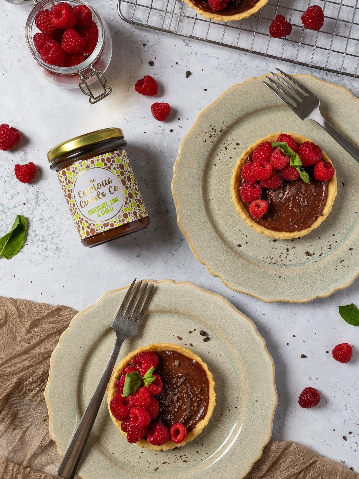 Loved making these cute little tarts for @cherrytreepreserves. Their new flavours really are incredible! 😋 
#foodphotography