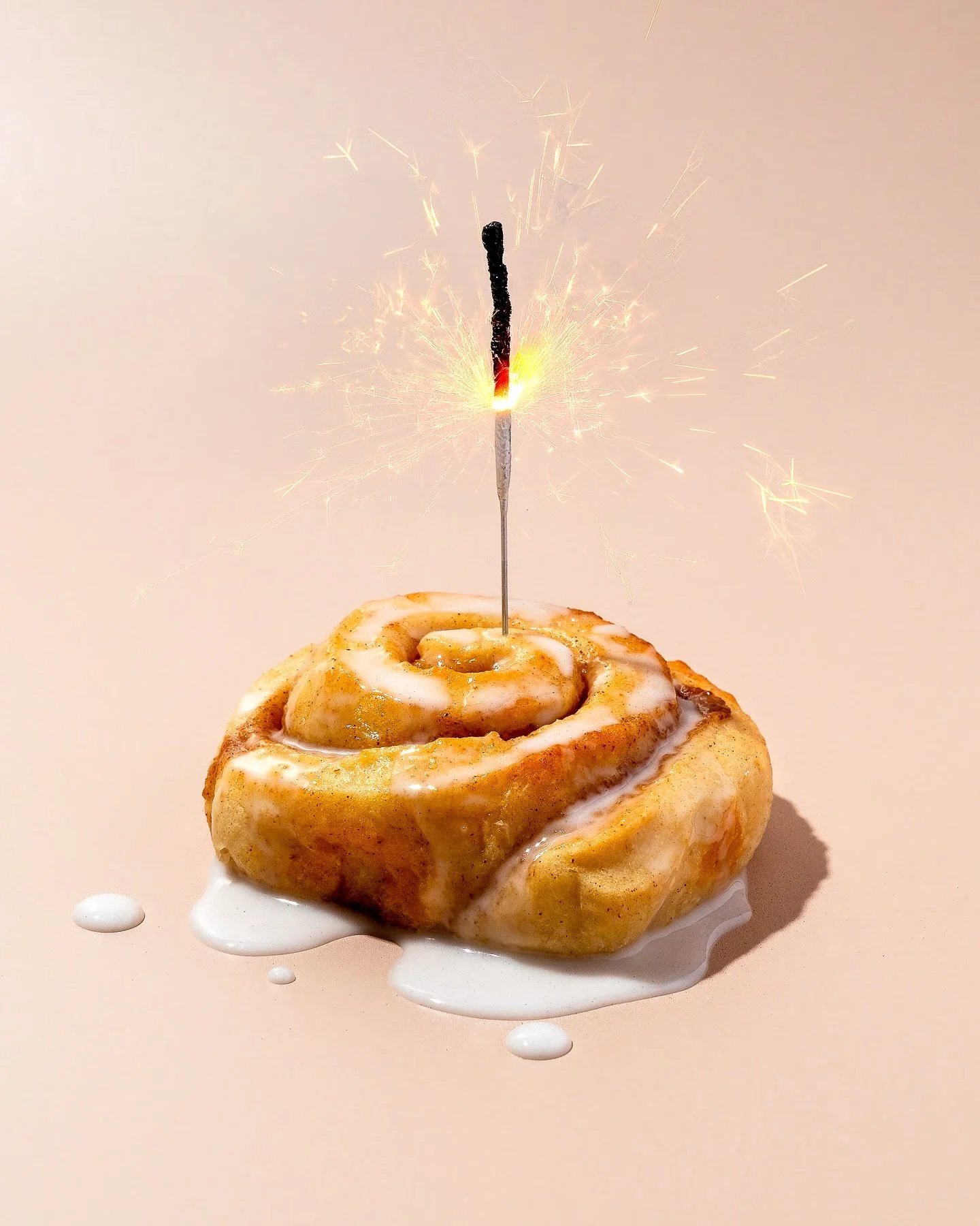Who popped out a sparkler or two yesterday?! We cannot find a firework display in our area so we got creative&hellip; 😉

Baked by our Saff, sparkler expertly lit by Louise. (It wasn&rsquo;t expertly lit, she burned herself, but the bun was 10/10 and
