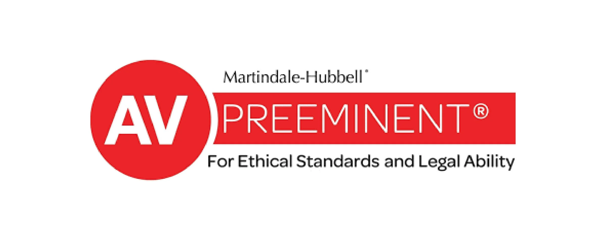Martindale-Hubbell AV Preeminent logo for Ethical Standards and Legal Ability