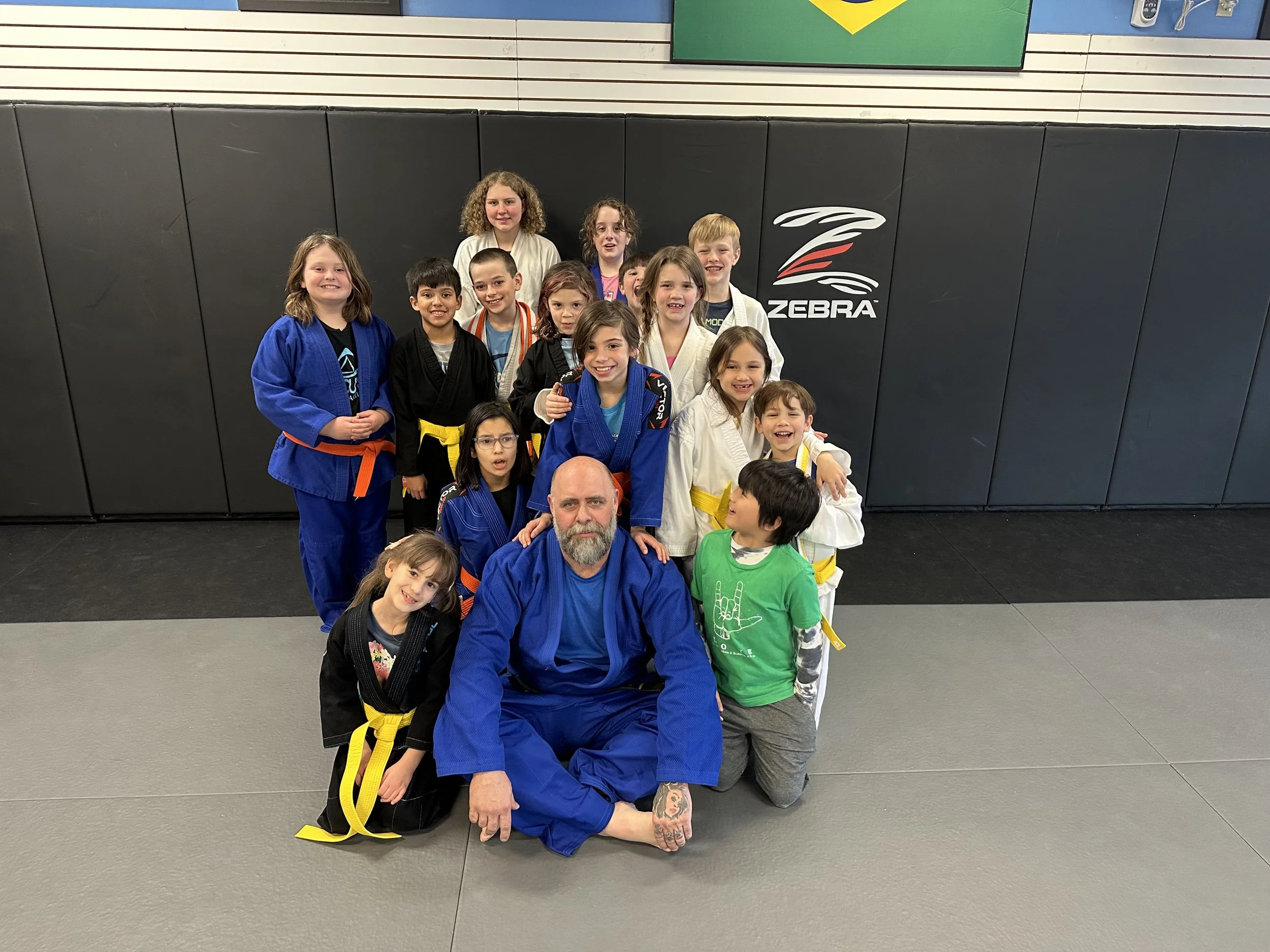 Our kids' Judo group loves the games and skill building activities led by our black belt instructors.
