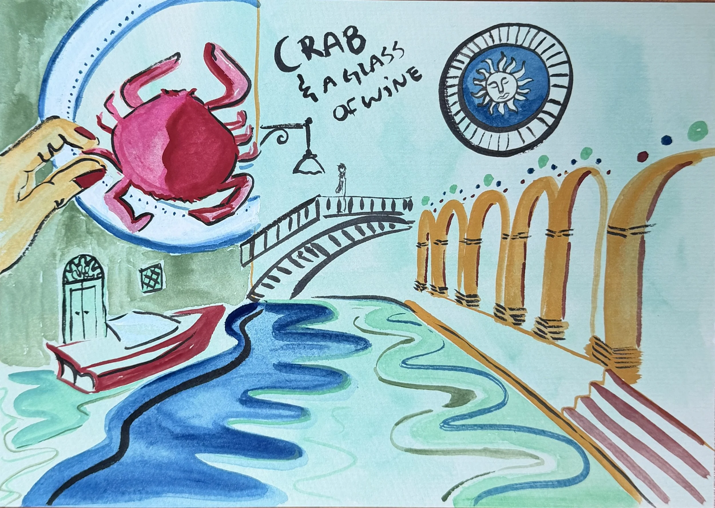 Study for Crab & a Glass of Wine (ORIGINAL)