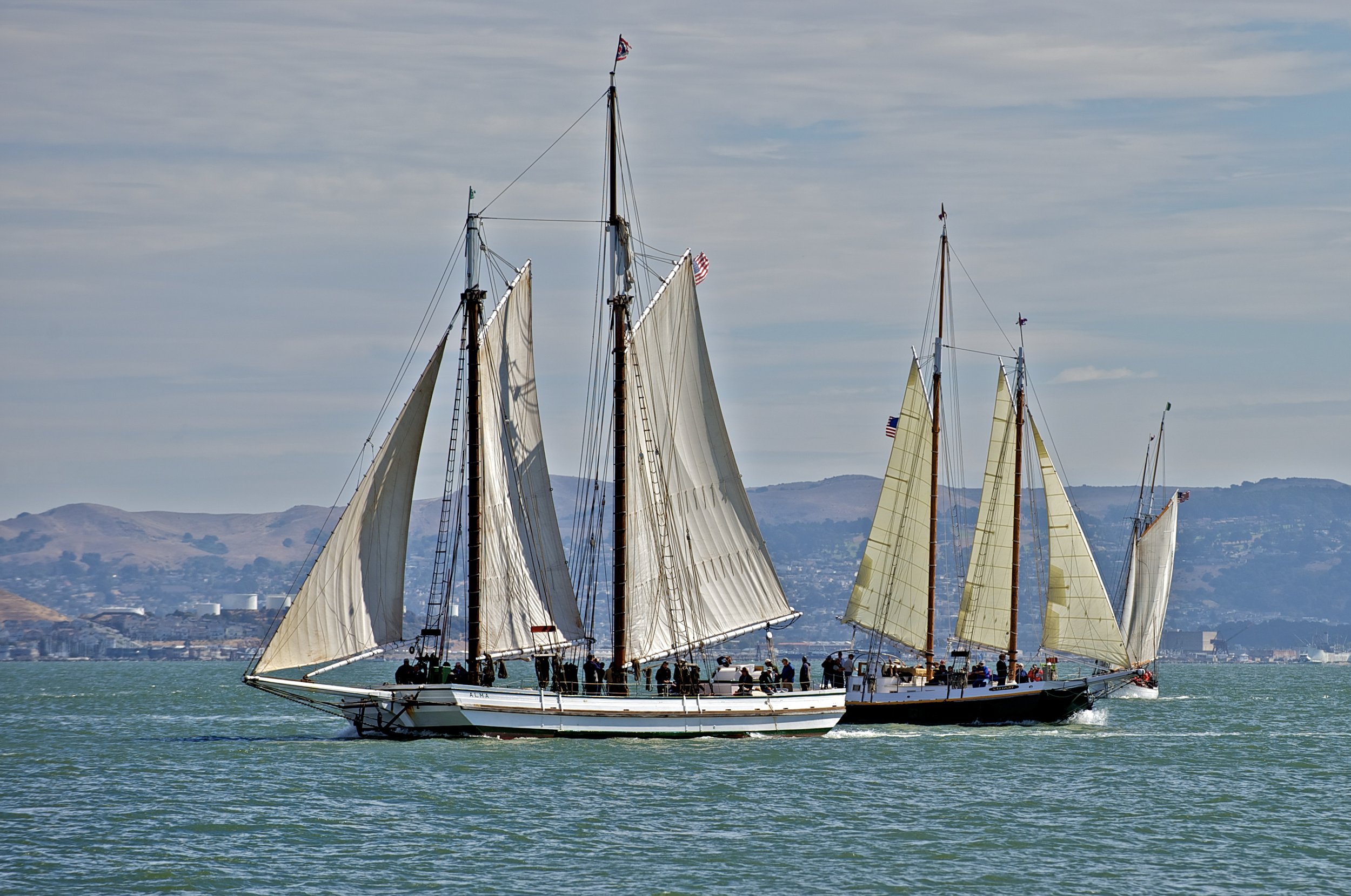 Scow schooners Alma and Gaslight.