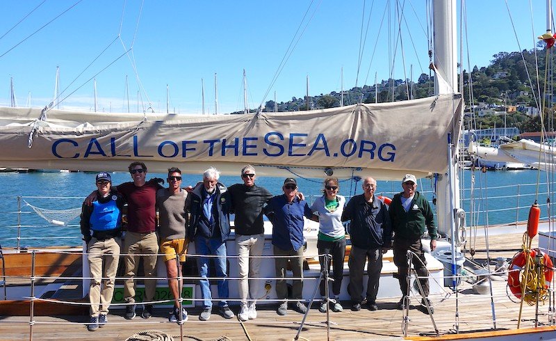 The Seaward “Dream Team” (from left to right): Omar Alami, Captain David MacGregor, Mat Lundberg, Captain Alan Olson, Zack Taylor, Michael Seaman, Katie Jewitt, Benson Lee, Pete McGinnis. Not in the picture is Woody, who performed dual roles — crew a