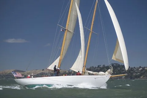 The Kaplan family's 55-ft S&S Santana. ©2012 norcalsailing.com