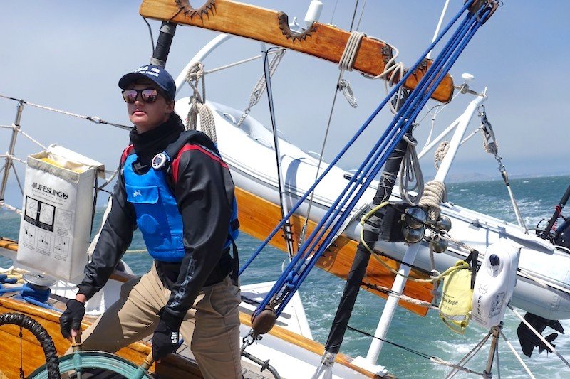 Omar Alami takes the helm to keep Seaward ahead of the fleet.
© 2024 John 'Woody' Skoriak