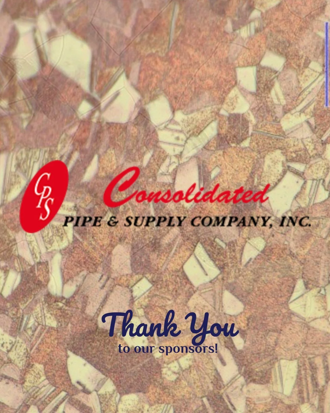 A huge thank you to Consolidated Pipe &amp; Supply Company for sponsoring the Symphony of Elements! 

Your support helps us continue sharing the hidden beauty of metals&mdash;the art, the science, and the stories that inspire future innovators. Toget