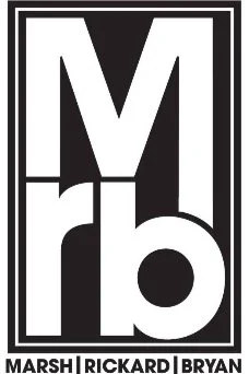 marsh Rickard Bryan law firm logo white letters and black background