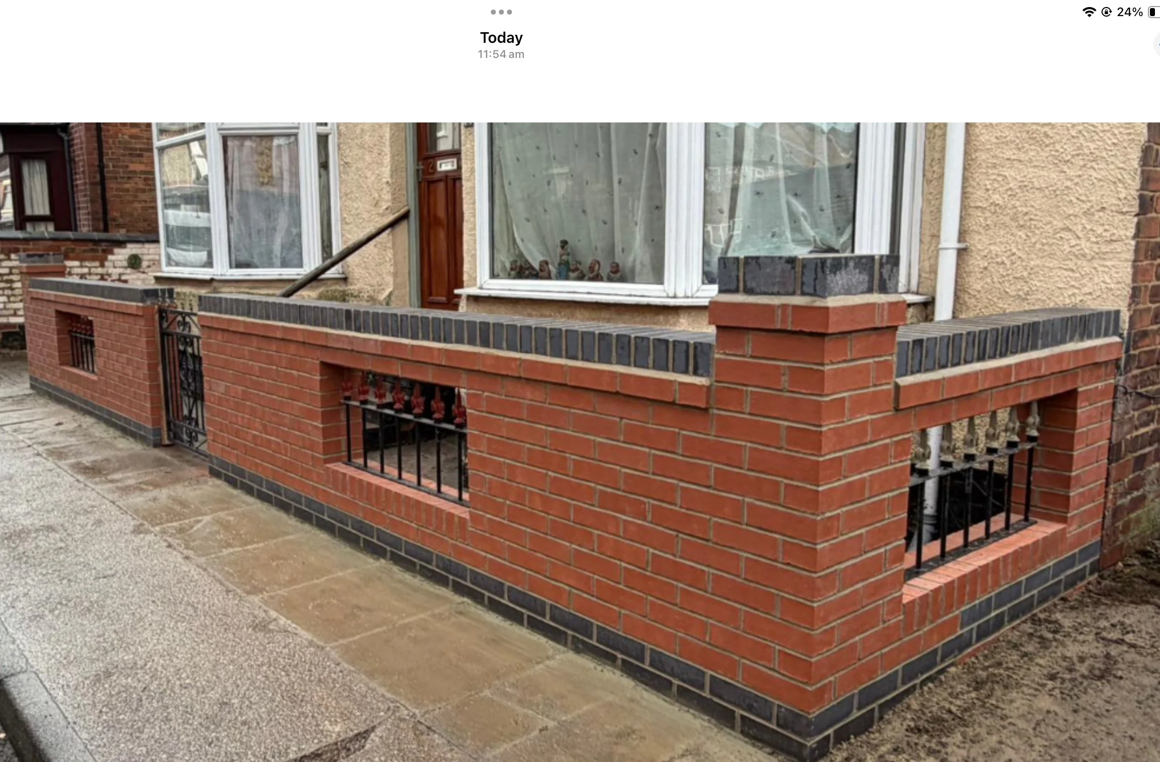 Wall built to customer requirement 