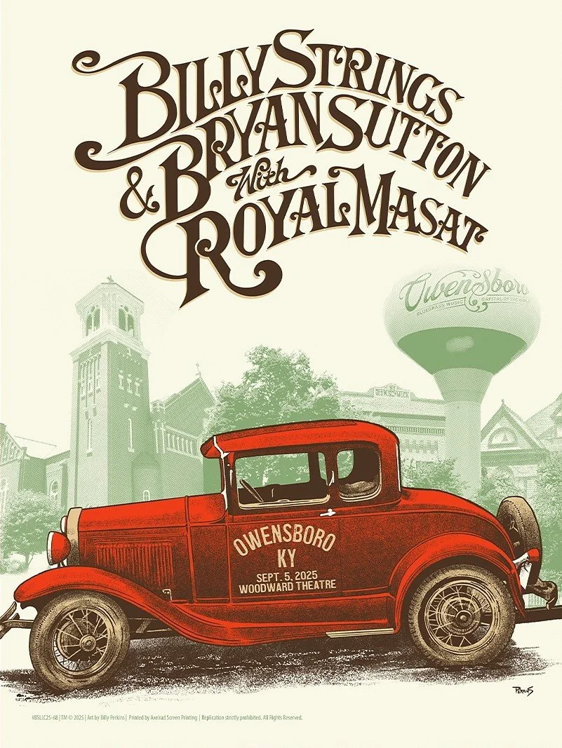 Billy Strings &amp; Bryan Sutton w/ Royal Masat 2025-09-05 Woodward Theatre Owensboro, KY