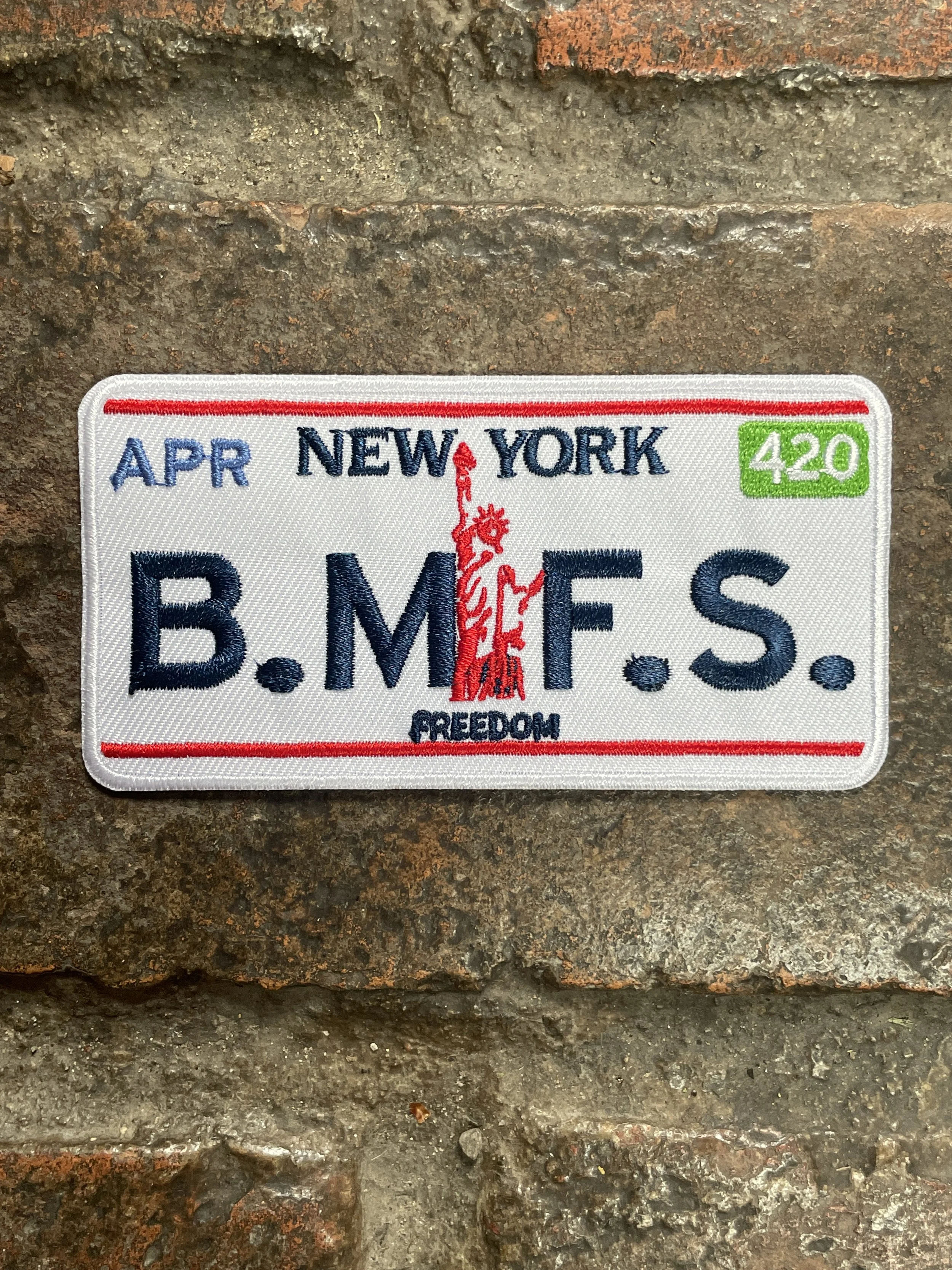 New York B.M.F.S Plate Patch FREEDOM