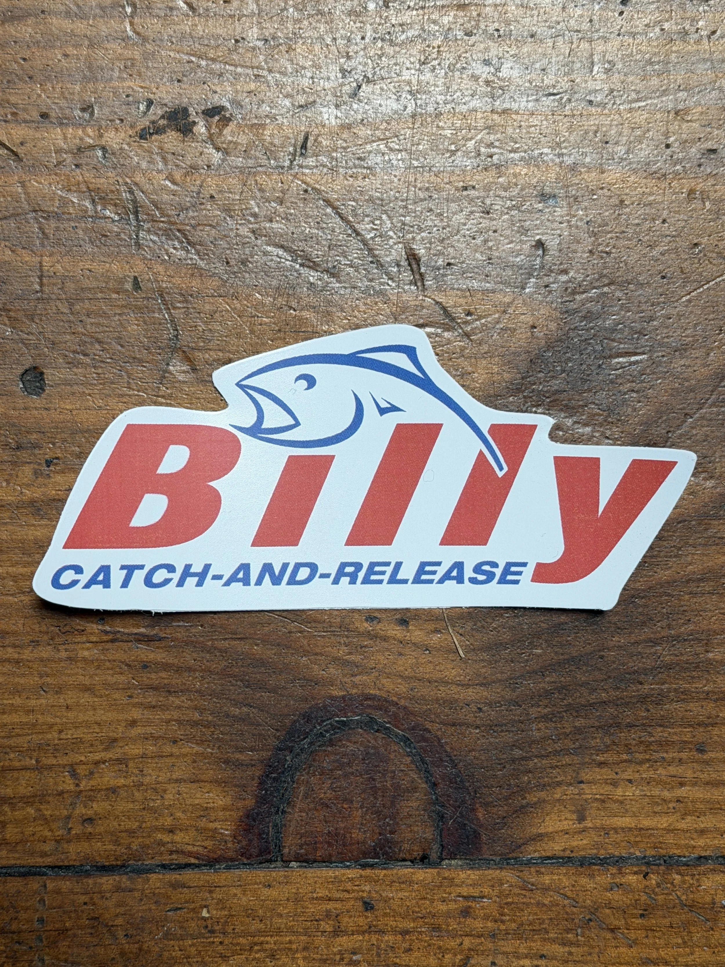 Catch and Release Billy Strings Sticker 4" wide 2" tall Contour Cut