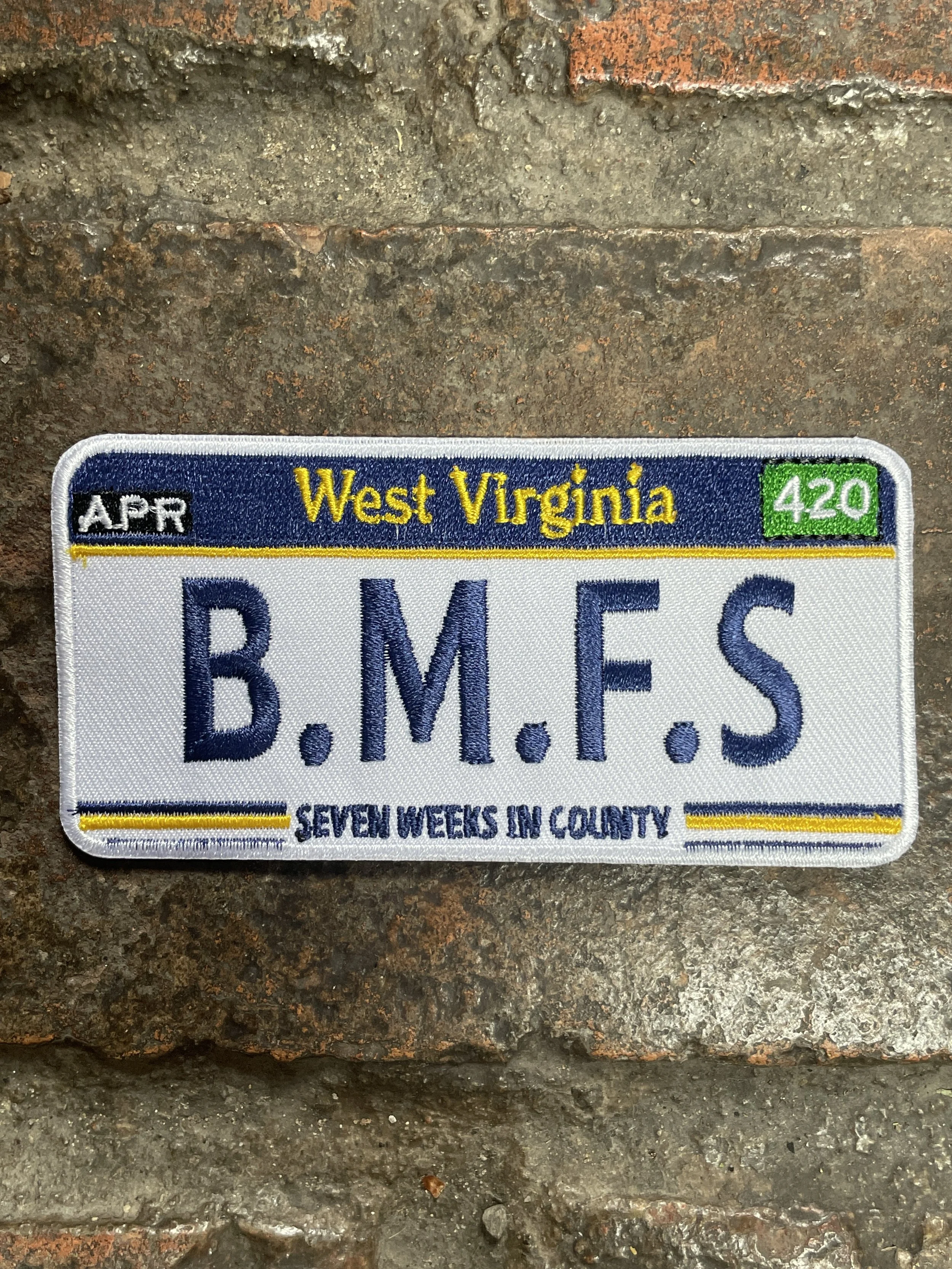 West Virgina B.M.F.S Plate Patch Seven Weeks in County