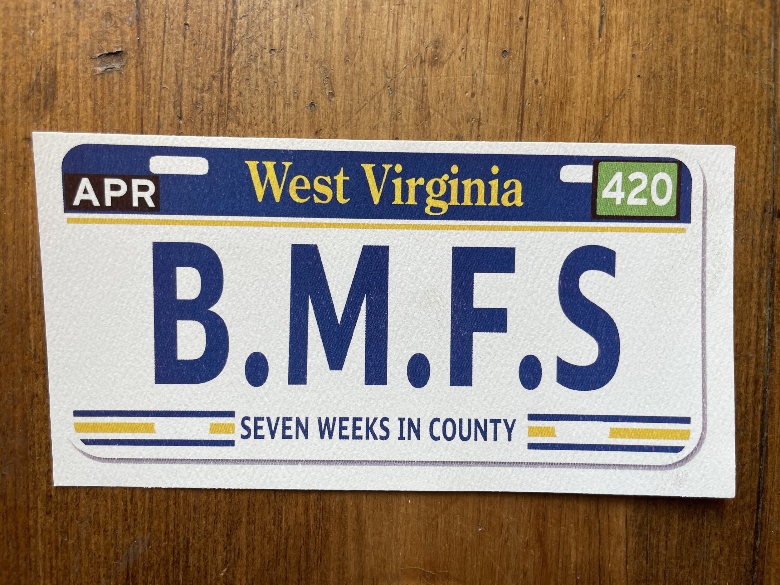 West Virginia B.M.F.S Sticker