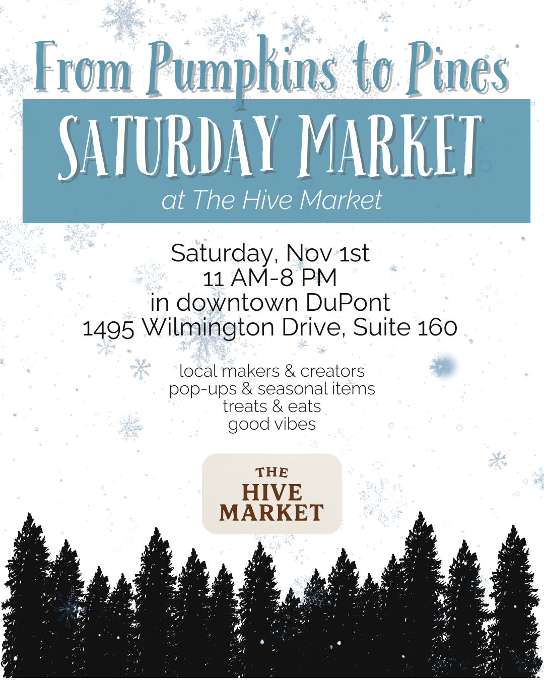 Saturday Market: From Pumpkins to Pines
