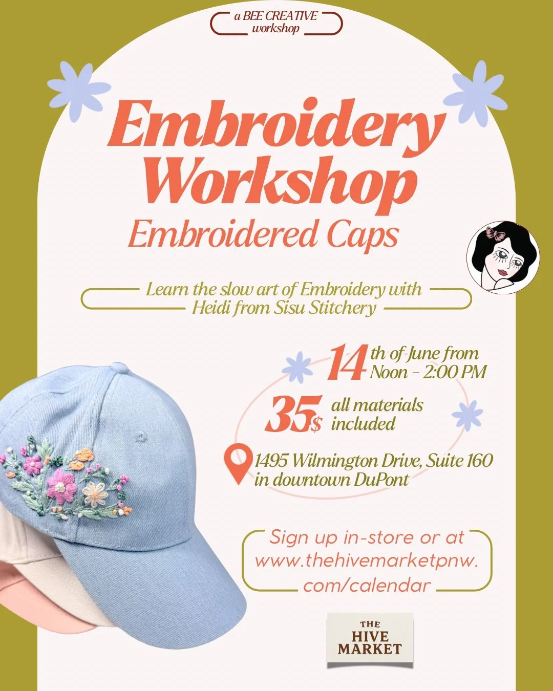 Embroidery workshop | “Embroidered Bandanas” | with Sisu Stitchery