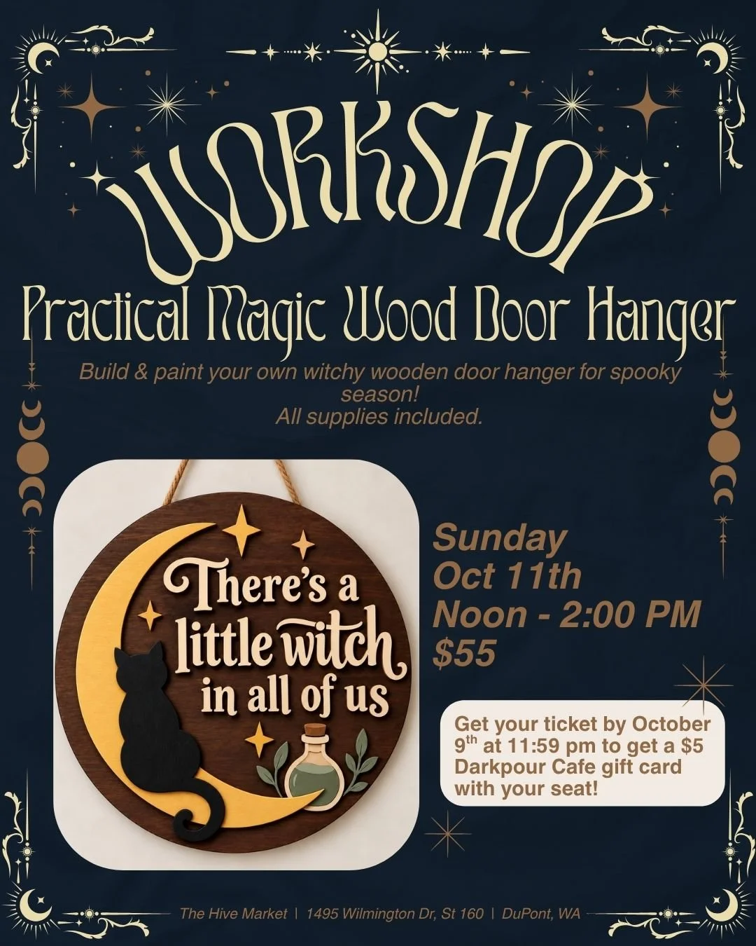 Practical Magic Wood Door Hanger Workshop