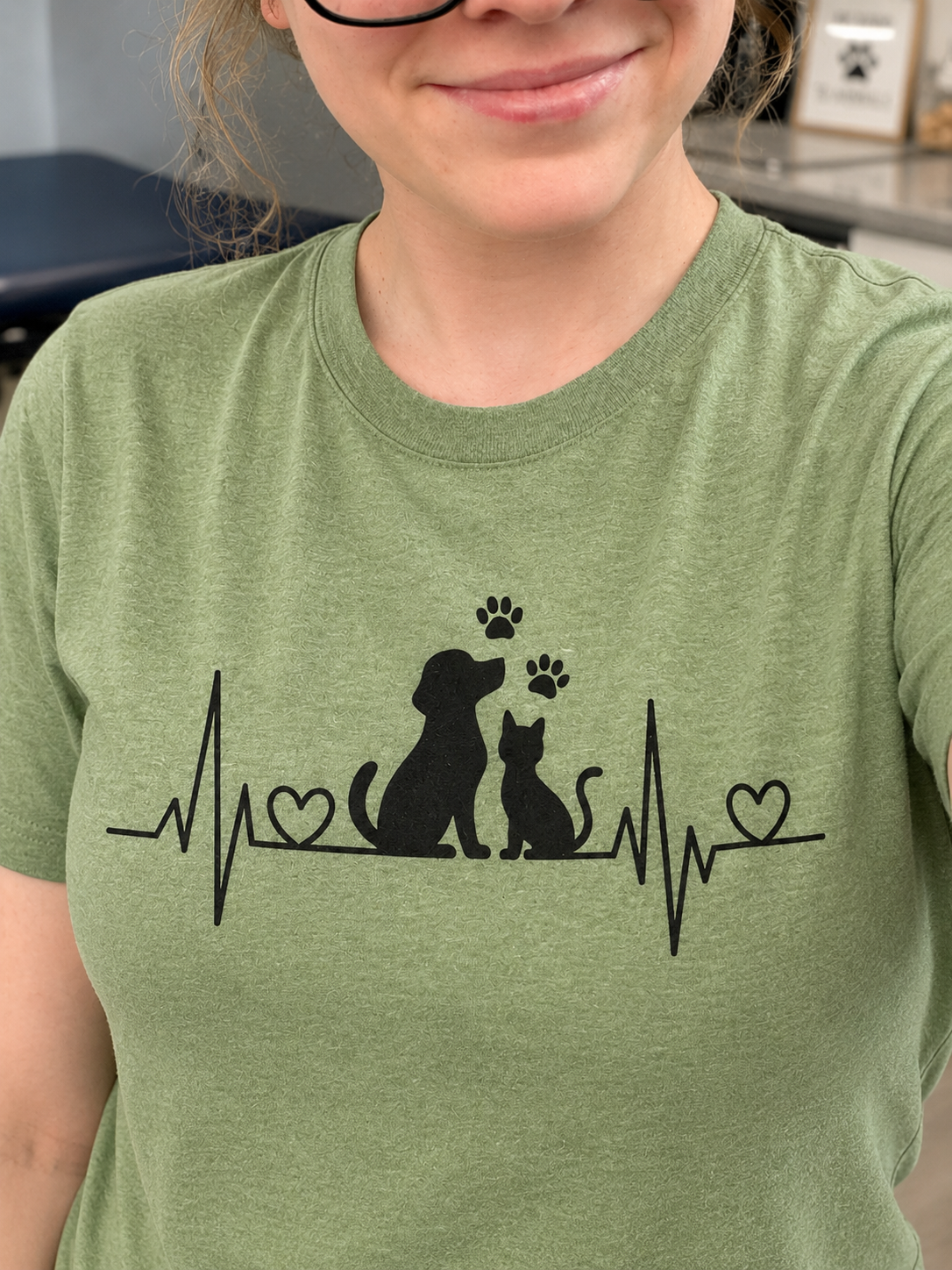 PNG-BLACK Heartbeat Dog Cat Veterinary t shirt close up.png