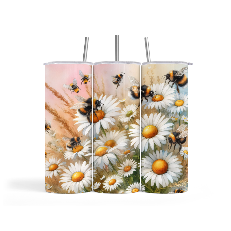 Floral Bee Daisy Flowers Mockup.png