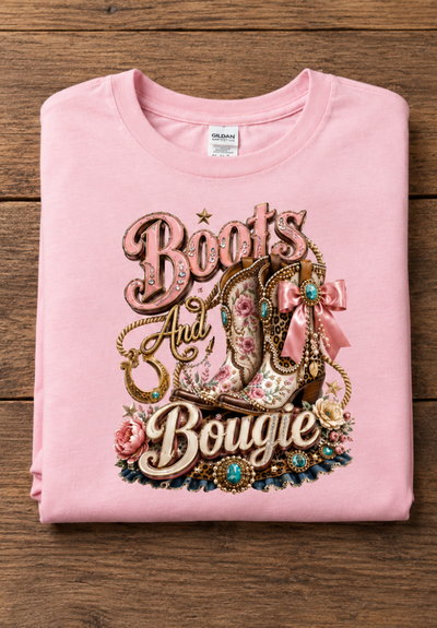 Boots and Bougie Graphic T-Shirt