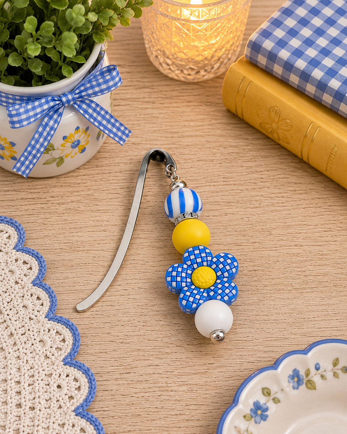 Flower blue pokey dot - silver.png
