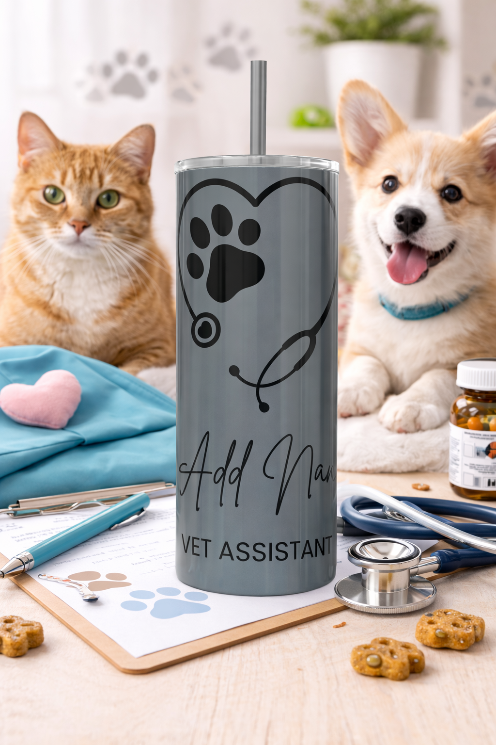 Vet Dark Grey Tumbler Cup.png