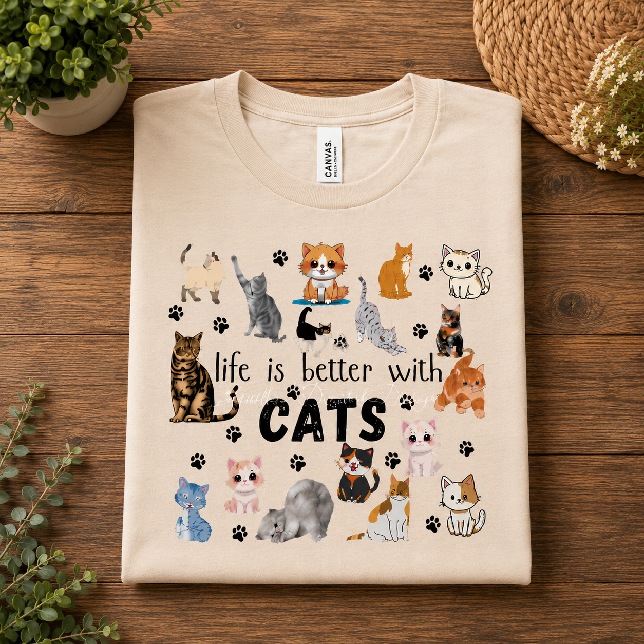 Life is better with Cats Graphic Tee