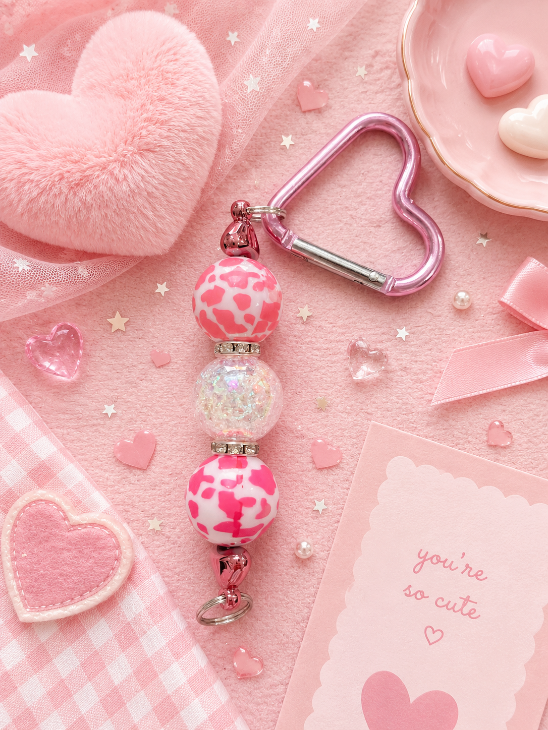 Pink Cow Print Heart.png