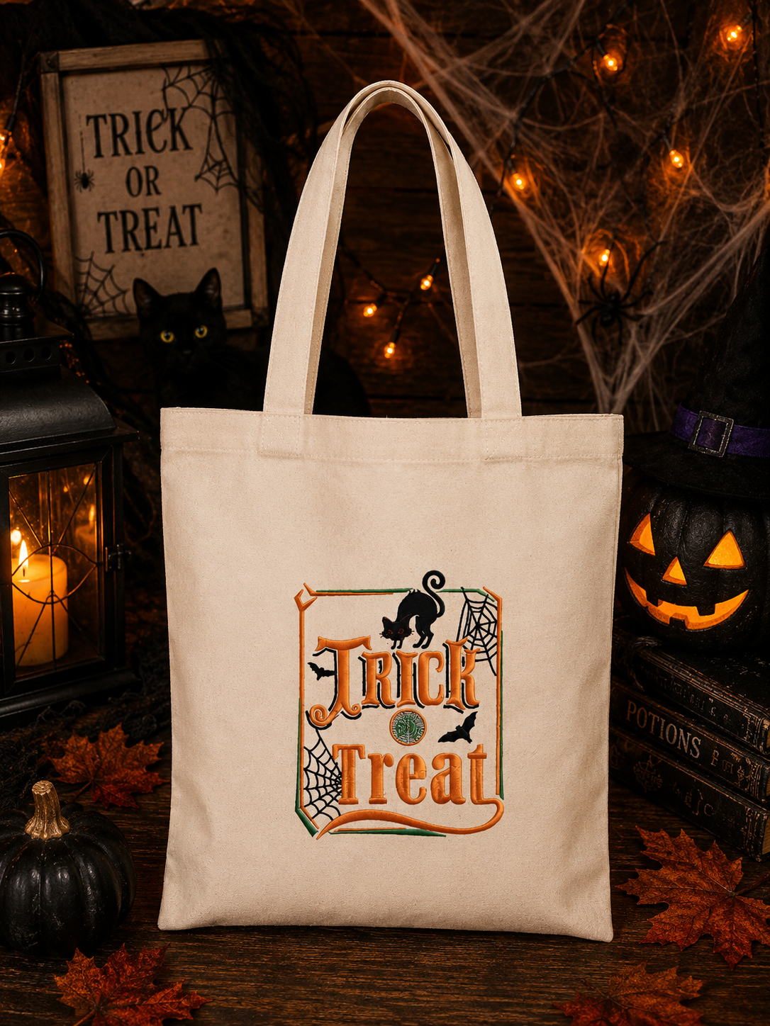 Trick or Treat Black Cat and Webs stand up.png