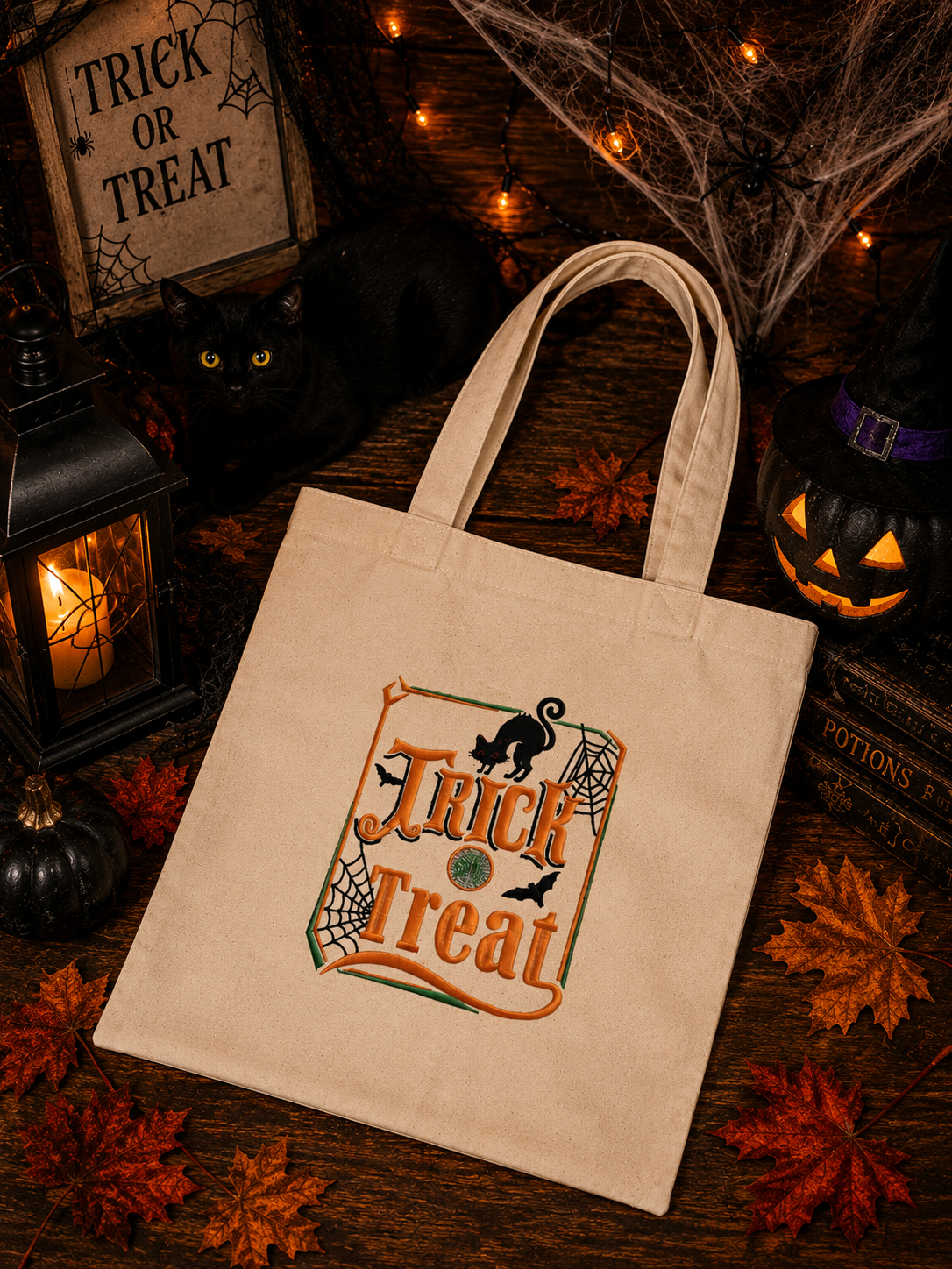 Trick or Treat Black Cat and Webs lay down.png