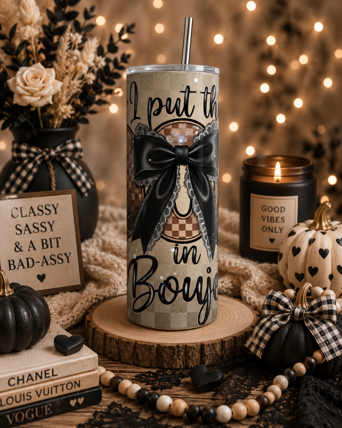 Boujee Bow Tumbler - 20/30 oz
