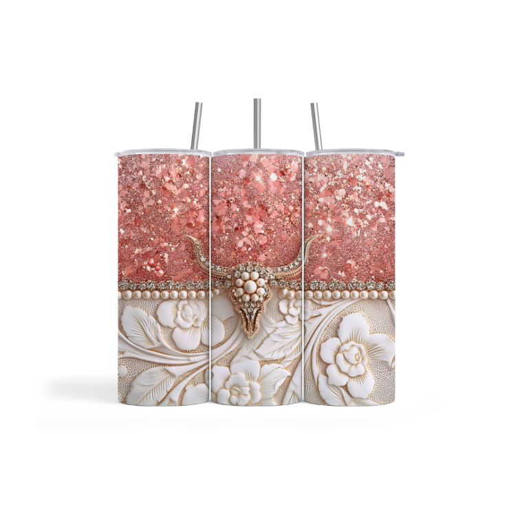 Cowgirl pink and white Two Tone Tumbler300 mockup.png