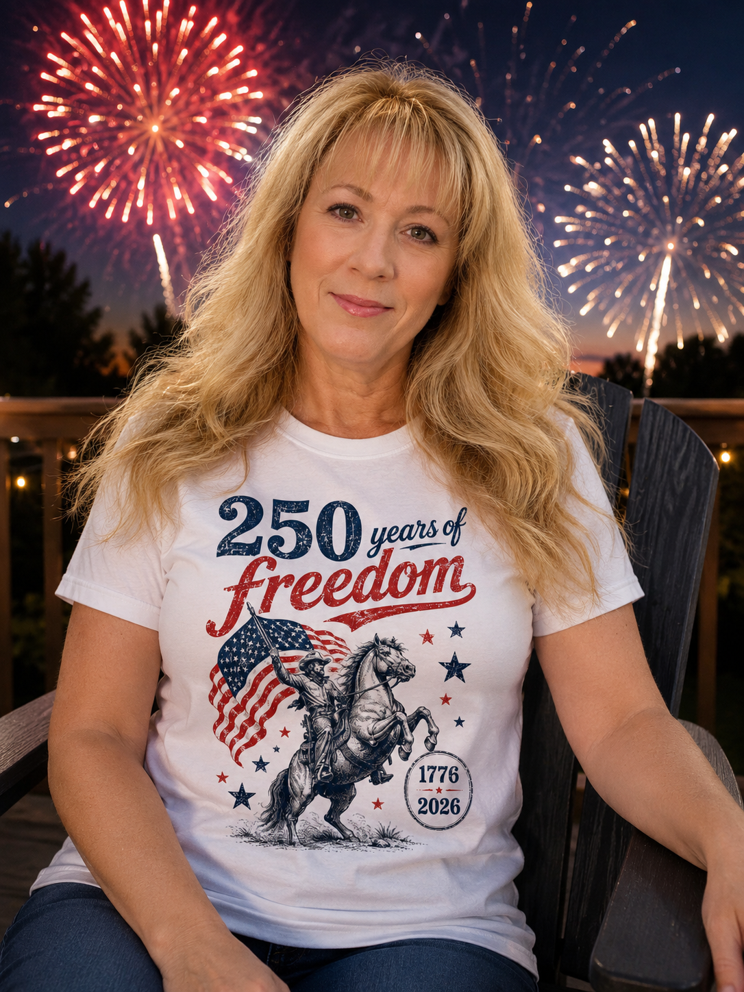America 250 years of Freedom t shirt model.png