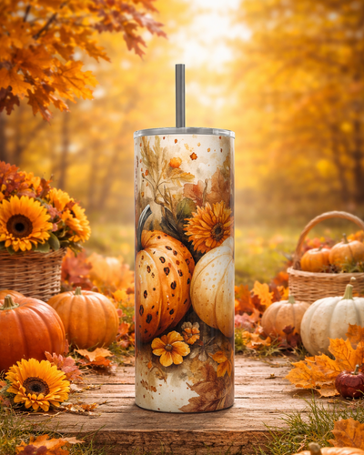 Autumn Harvest Pumpkins - 20/30 oz Skinny Tumbler