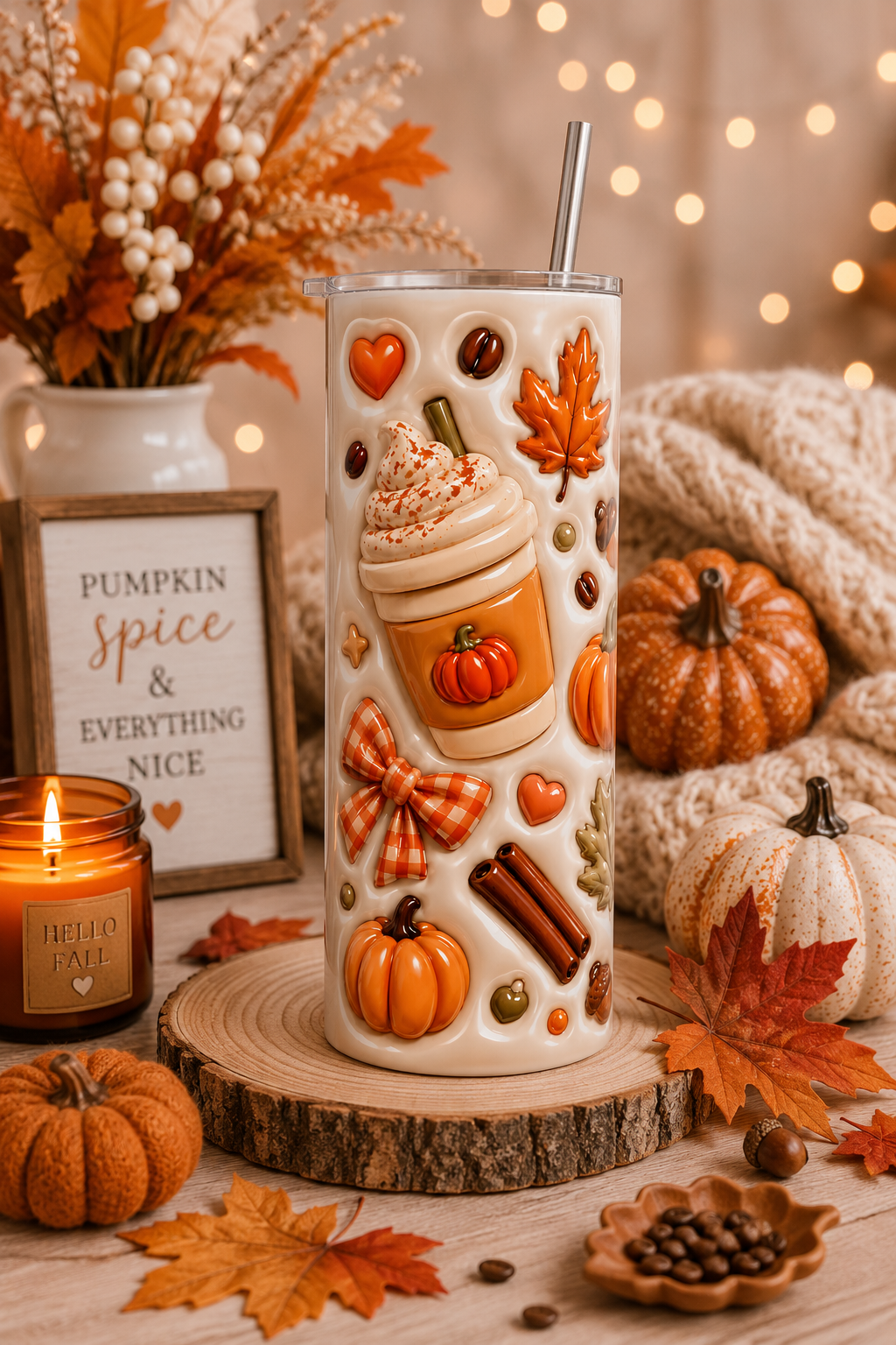 Pumpkin Spice Bliss Tumbler – 20/30 oz