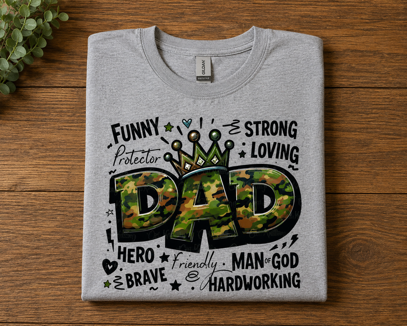 Hero Dad Camo Graphic T-Shirt