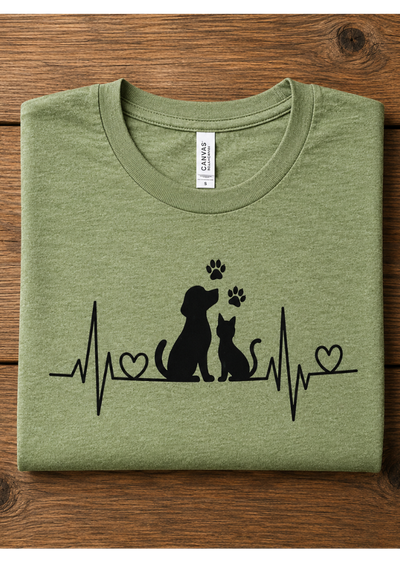 Heartbeat Pet Lover T-Shirt