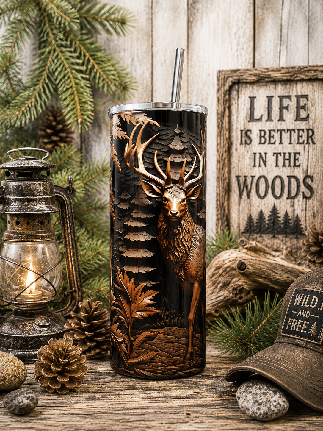 TSB00087-7 3D Engraved Leather Deer 20 Oz cup.png
