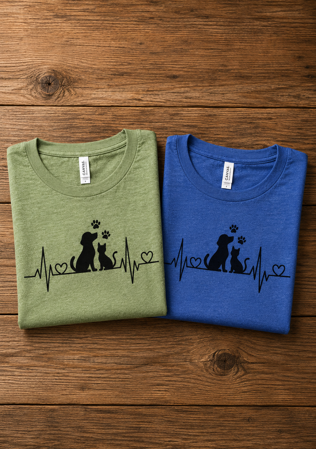PNG-BLACK Heartbeat Dog Cat Veterinary folded t shirts.png