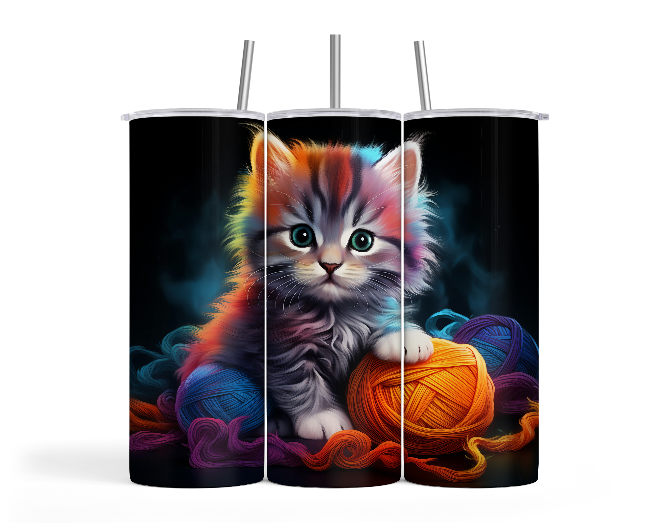 Adorable Fluffy Kitten Playing With Yarn - Straight mockup.png