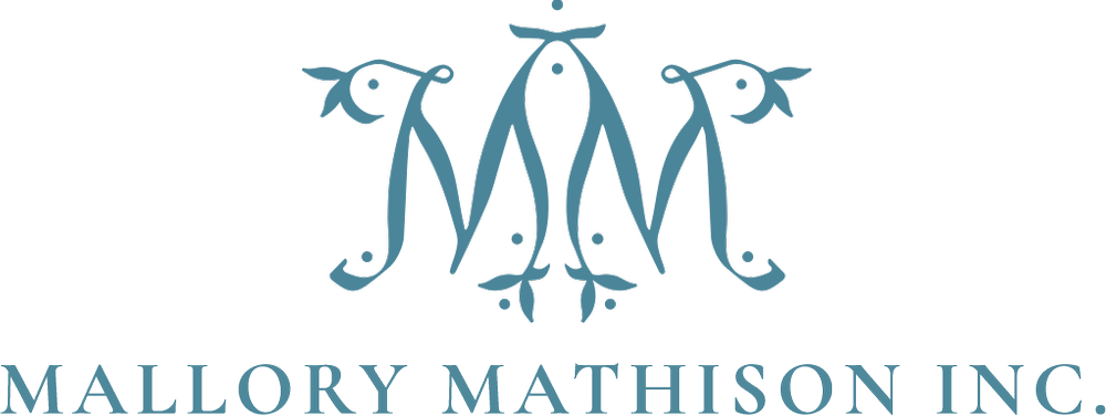 Logo for Mallory Mathison Inc with stylized monogram and company name.