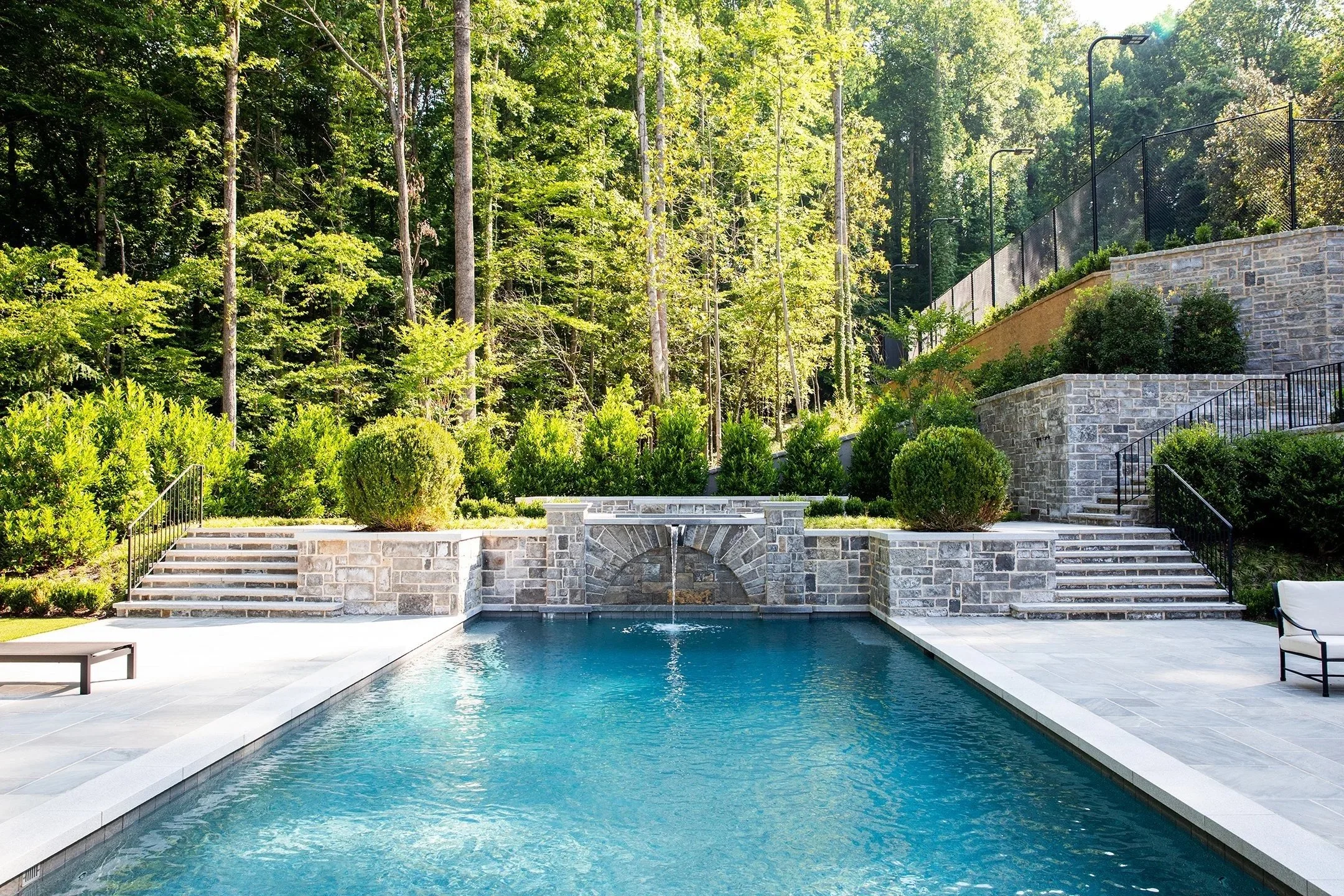 pool, pool house, outdoor living Built or renovated by Macallan Custom Homes in Atlanta, GA. Custom Home and Renovations Builder