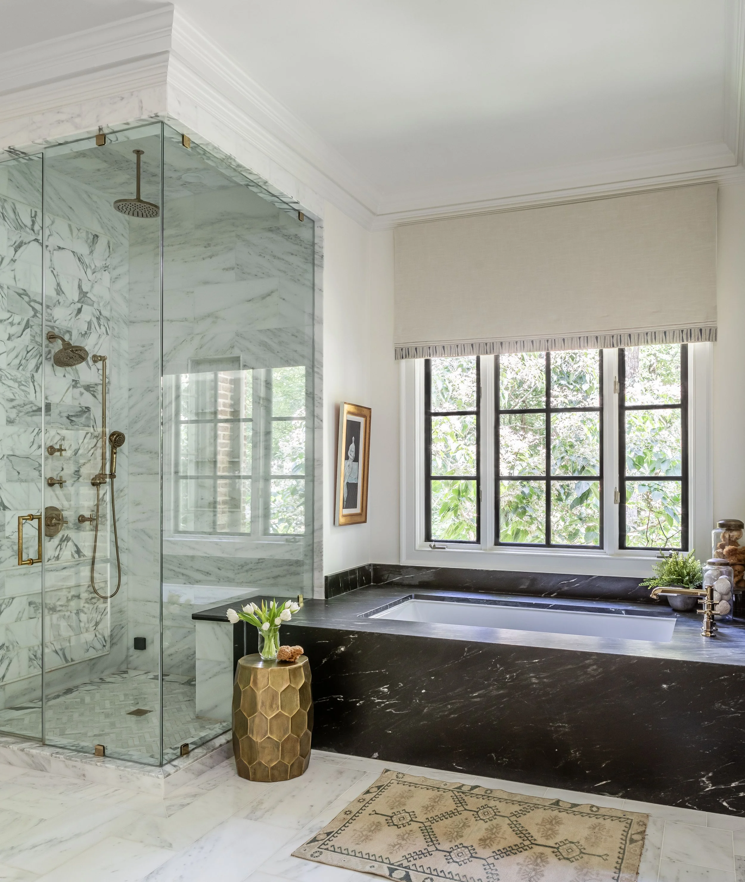 Master bathroom, custom windows whole house renovation Whole house renovation and addition pool, pool house, outdoor living Built or renovated by Macallan Custom Homes in Atlanta, GA. Custom Home and Renovations Builder