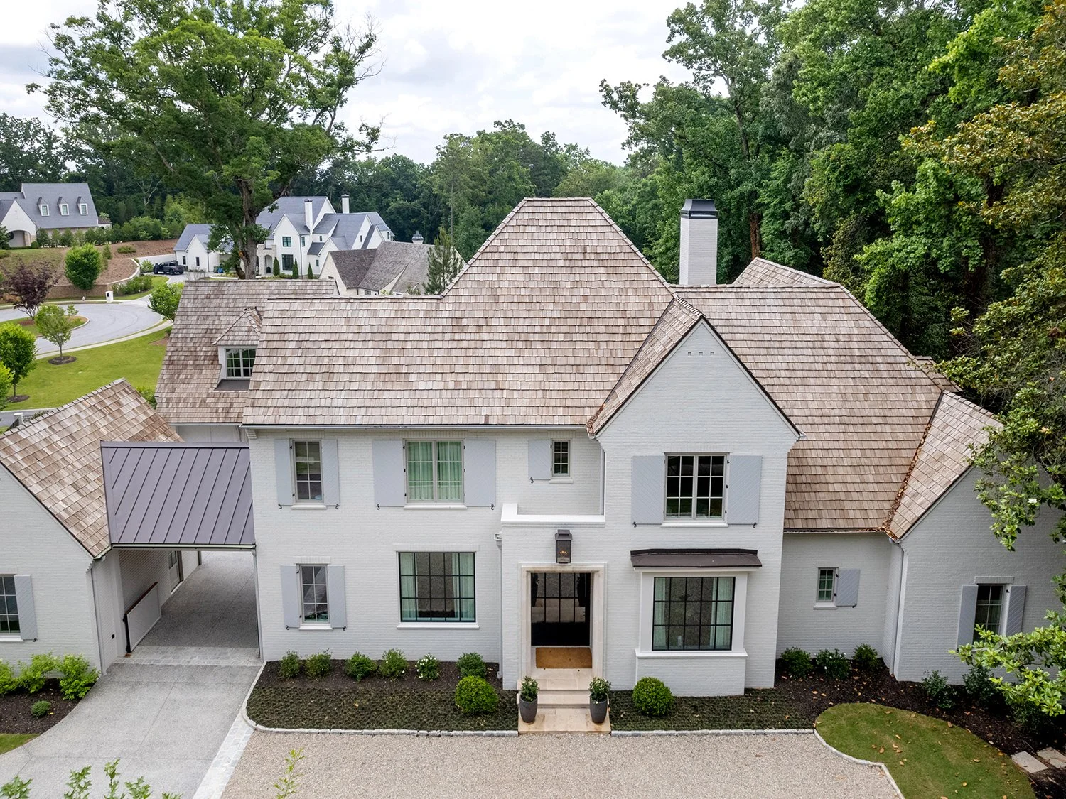 Large custom home, exterior Built or renovated by Macallan Custom Homes in Atlanta, GA. Custom Home and Renovations Builder