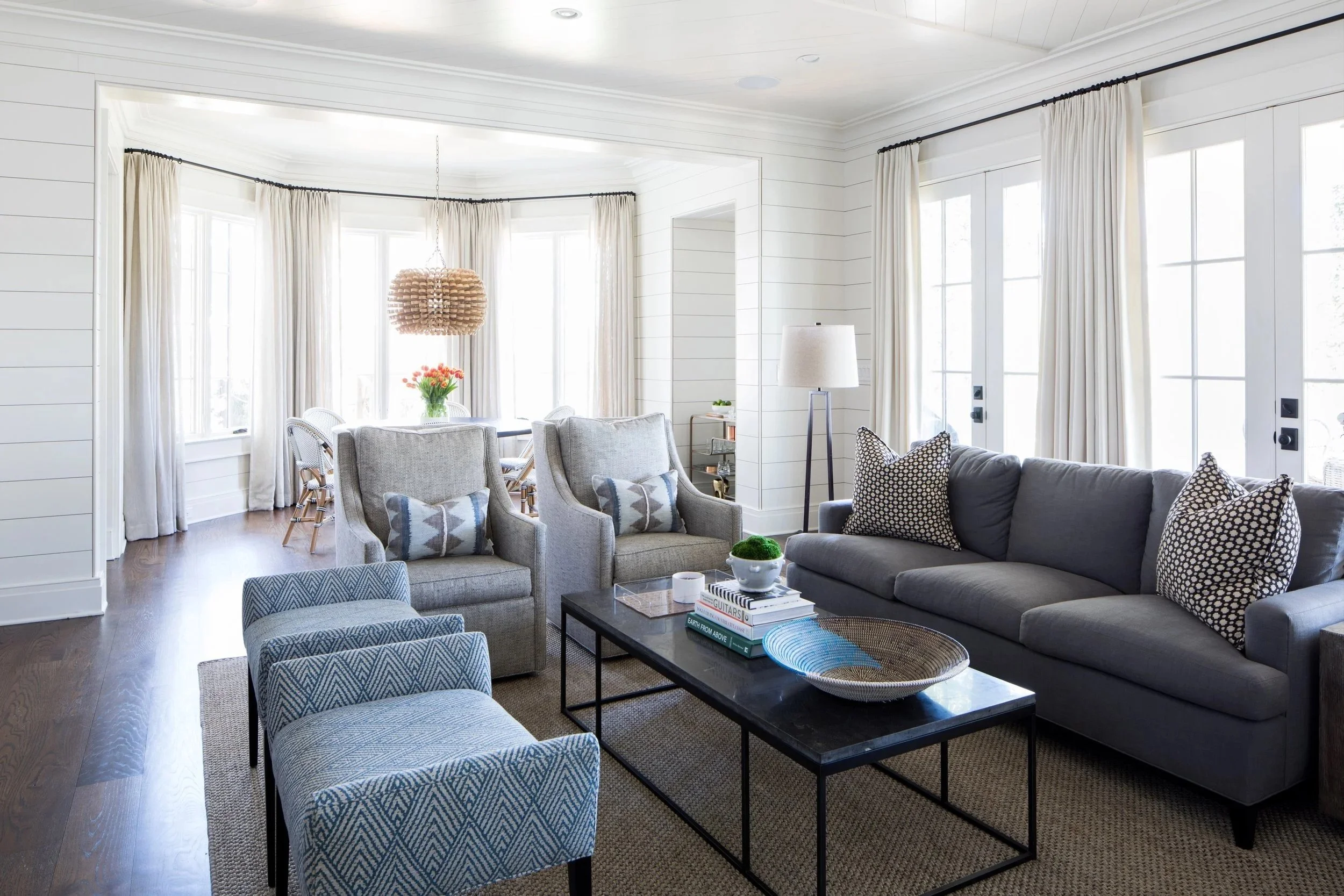 living room, sun room pool, pool house, outdoor living Built or renovated by Macallan Custom Homes in Atlanta, GA. Custom Home and Renovations Builder